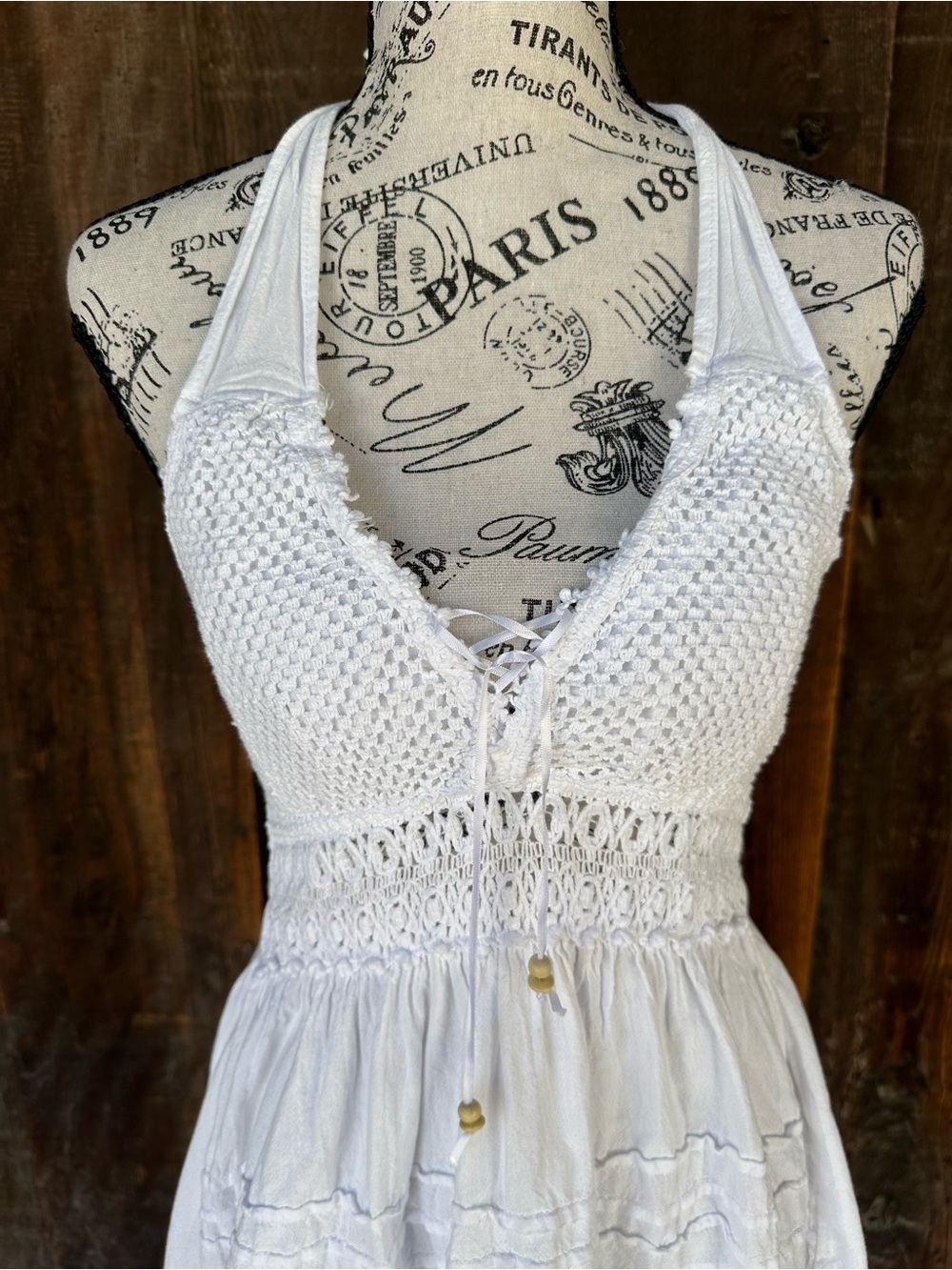 White Halter Dress - Picture 2 of 6